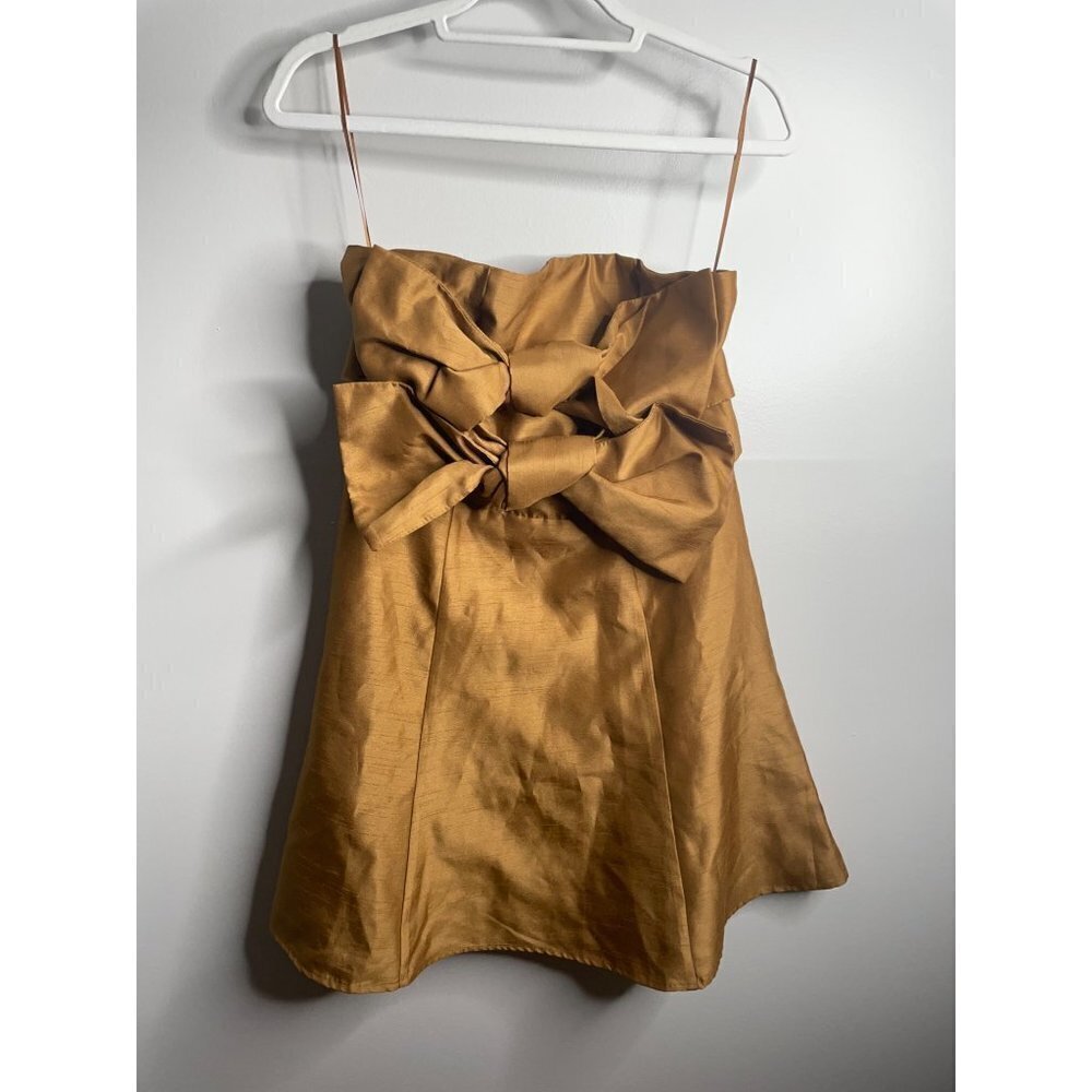 NWT Anthropologie BHLDN Boskemper Ariel Mini Dress Bronze Size S Party Cocktail - Picture 4 of 6